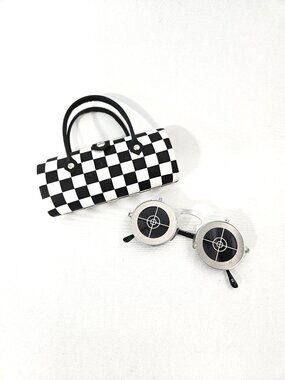 NOS Vintage Alexander Hi-Tek Designs London Target Steampunk 80s 90s Sunglasses